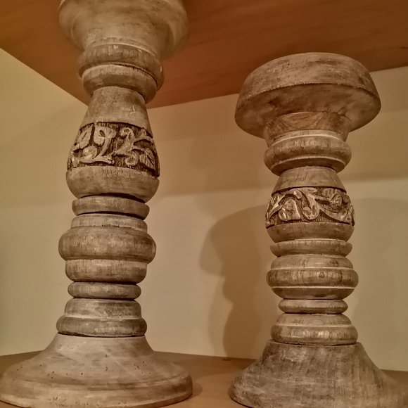 wood candle holders - Picture 1 of 1